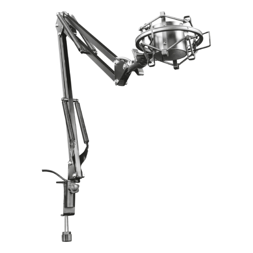 Braço para microfone ajustável Trust Gaming GXT 253 Emita com USB - Rotação de 360º - Cabo de 2,90m - Peso máximo 900gr - Trust 22563