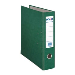 Dohe Lever Arch File Folio - Largura da lombada 70mm - Anel, Rado e porta-cartões na lombada - Cartão forrado a polipropileno - Protectores de cantos metálicos - Cor verde - Dohe 09403