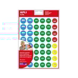Etiquetas Redondas Apli Kids Cara Feliz Triste 144un - APLI APL14226