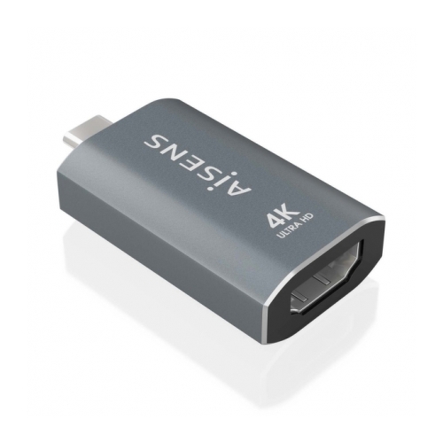 Conversor USB-C para HDMI 2.0 da Aisens - Caixa de alumínio - Resolução 4K@60Hz - Profundidade de cor de 48 bits/Px - Largura de banda de 18 Gbps - Suporta HDCP - Cor cinzenta - Aisens 284822
