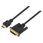 Cabo Aisens DVI para HDMI - DVI18+1/Macho-HDMI A Macho - 1,8 m - Full HD - Cor Preto - Aisens A117-0090