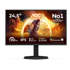 AOC Monitor IPS de 25" (24,5) FHD, 0,3 ms, 310 Hz, HDMI, DP, USB, rotação, 25G4SXU - AOC 25G4SXU
