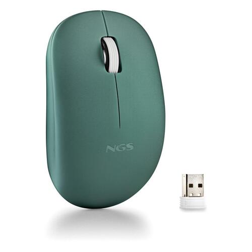 Rato sem fios NGS com teclas silenciosas - 2 botões - Ambidestro - Verde - NGS 269297