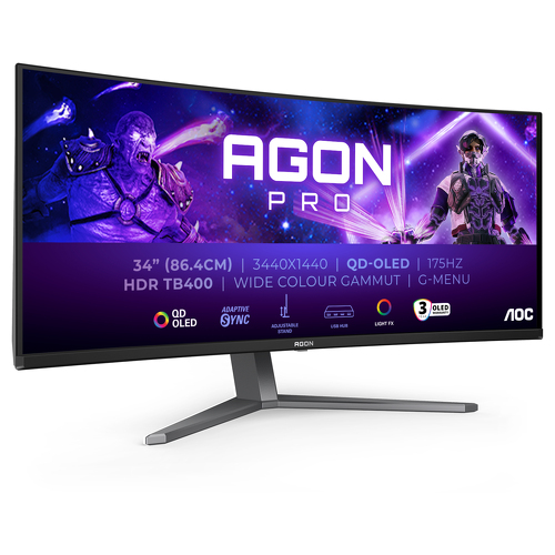 AOC MONITOR OLED 34" WQHD 21:9 0.03MS 175HZ HDMI DP USB HAS AG346UCD - AOC AG346UCD