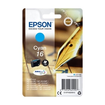 Cartucho de tinta original Epson T1622 ciano - C13T16224012 - Epson C13T16224012