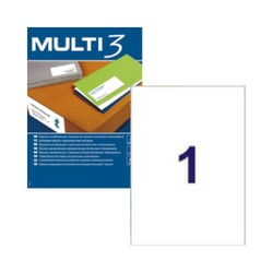 Etiquetas 210x297mm 100Fls A4 Multi3 100un - Multi3 APL4714
