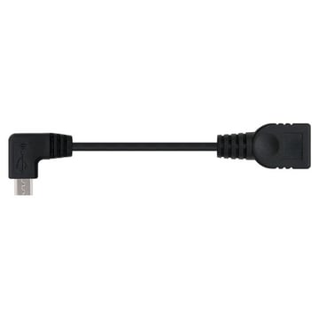 Nanocabo micro USB 2.0 OTG cabo angular macho para USB-A fêmea 15 cm - Nanocable 10.01.3600