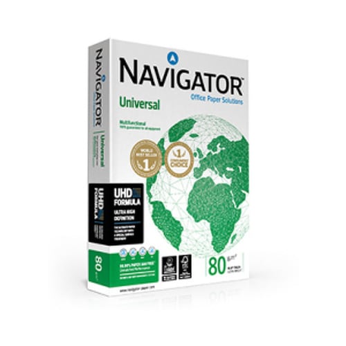 Papel 080gr Fotocopia A4 Navigator Premium Universal 1x500Fls - Navigator 1801001/UN