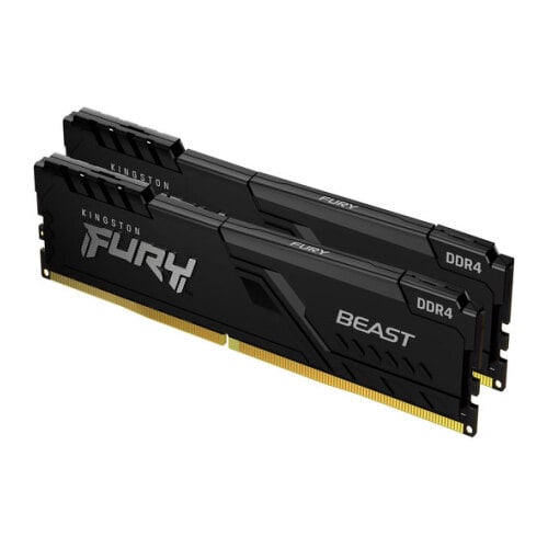 KINGSTON MEM 32GB 3733MT/s DDR4 CL19 DIMM (KIT 2) 1Gx8 FURY BEAST BLACK - Kingston KF437C19BB1K2/32