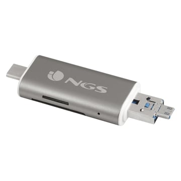 Mini leitor de cartões NGS 5 em 1 USB-C - Micro USB e USB 2.0 - MicroSD e SD - NGS ALLYREADER