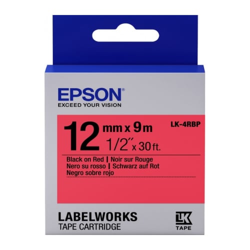 EPSON FITA LK-4RBP PASTEL BLK/RED 12/9 - Epson C53S654007