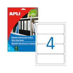 Etiquetas Adesivas 061x190mm Lombada L60 25Fls A4 Apli 100un - APLI APL1233