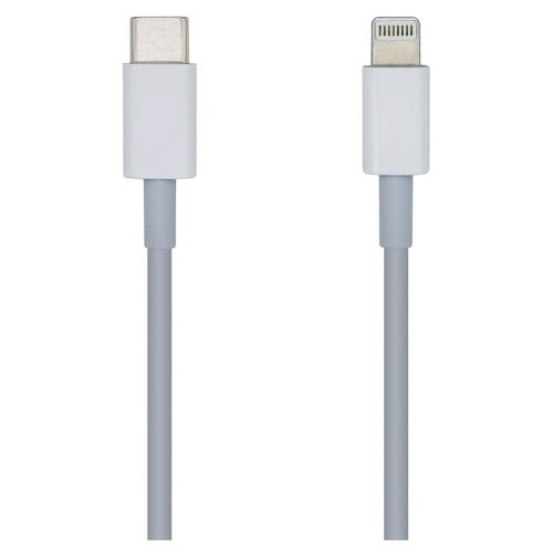 Cabo Aisens Lightning para USB-C USB 2.0 - Lightning/M-USB-C/M - 2,0m - Cor branca - Aisens A102-0443