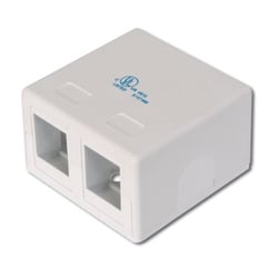 DIGITUS CAIXA SUPERFICIE P/2xRJ45 KEYSTONE VAZIA - DIGITUS AT-AG 302A-WH