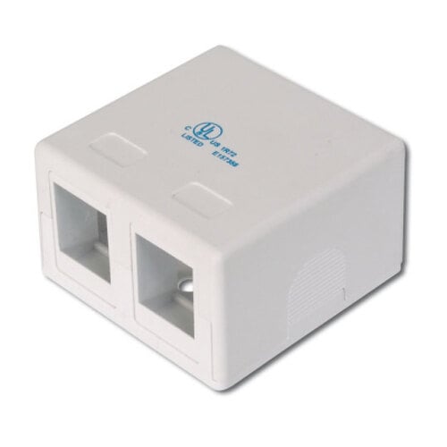 DIGITUS CAIXA SUPERFICIE P/2xRJ45 KEYSTONE VAZIA - DIGITUS AT-AG 302A-WH
