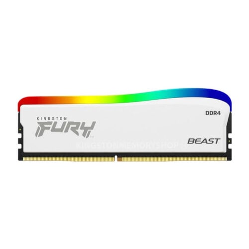 KINGSTON MEM 8GB 3200MT/s DDR4 CL16 DIMM FURY BEAST WHITE RGB SE - Kingston KF432C16BWA/8
