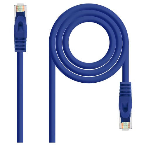 Cabo de rede nanocabo Patch Cord RJ45 LSZH Cat.6a UTP AWG24 2m - Cor Azul - Nanocable 10.20.1802-BL