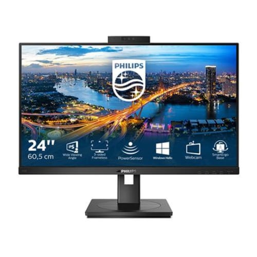 PHILIPS MONITOR IPS 24"(23.8) FHD HDMI DP USB-C DOCKING COLUNAS WEBCAM HAS PIVOT - Philips 243B1JH/00