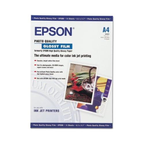 Pelicula Brilhante de Qualidade Fotografica Inkjet 210,0mmx297,0mm A4 (720/1440ppp) (170gr) 15 Folhas (SO41071) - Epson EPSC13S041071
