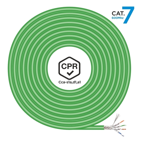 Aisens Cable de Red RJ45 LSZH CPR Cca CAT.7 600 MHZ S/FTP AWG23 - 305M - Color Verde - Aisens A146-0667