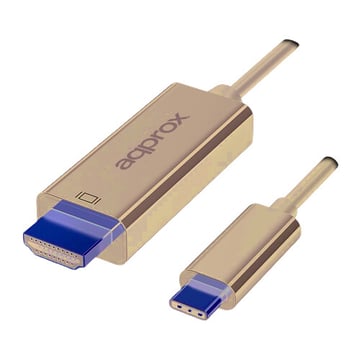 Aprox Cabo USB-C Macho para HDMI Macho - Resolução de até 4K&#47;60Hz - Cabo de 1,20m - Approx APPC52