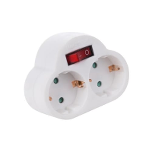 Tomada Dupla + Interruptor - Velleman VELEB2SWN-G