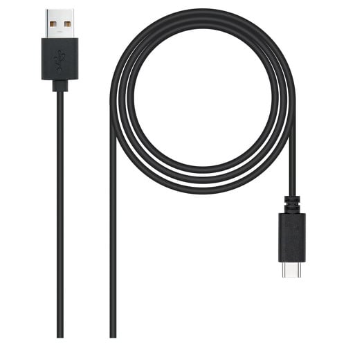 Cabo USB 2.0 nanocabo 3A USB-C macho para USB-A macho 3m - Nanocable 10.01.2103