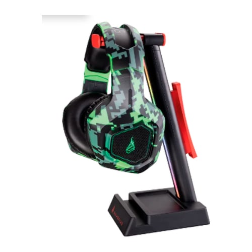 SUREFIRE GAMING SUPORTE 2xHEADSET VINSON N1 RGB LEDS BLACK - SureFire 48845