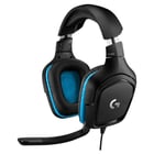 Logitech G432 Auscultadores para jogos USB DTS 7.1 com microfone - Microfone dobrável - Banda para a cabeça ajustável - Auriculares almofadados - Altifalantes de 50 mm - Cabo de 2 m - Cor preto/azul - Logitech 981-000770