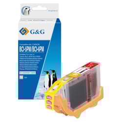 G&G Canon BCI6/BCI5/BCI3 Magenta Photo Cartucho de Tinta Compatível, 12 ml - Tinteiro Compatível 4710A002