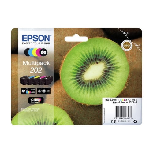 EPSON TINTEIRO PACK 5 CORES 202 CLARIA PREMIUM XP-6000/6005 - Epson C13T02E74020