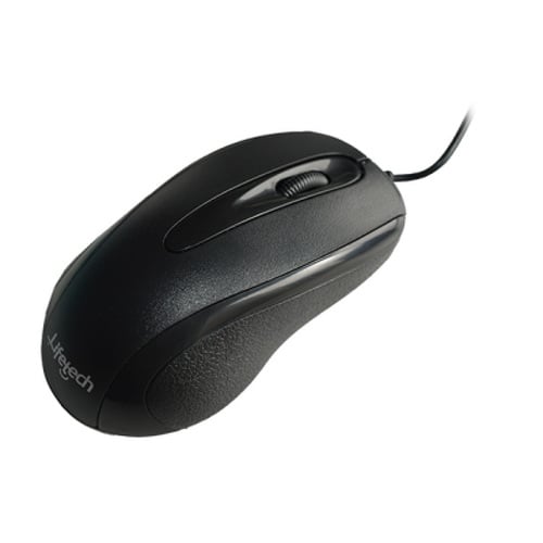 LIFETECH RATO BASIC FIT USB OPTICAL WIRED BLACK CABO 2MT - Lifetech LFMOU010