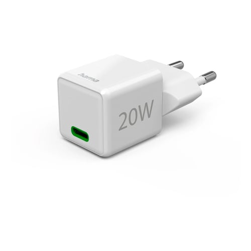 Carregador USB-C 20W Super Mini-Charger Branco - Hama HAM201980
