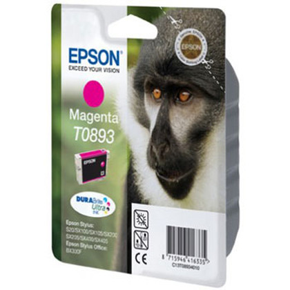 Epson Monkey Singlepack Magenta T0893 DURABrite Ultra Ink - Epson C13T08934020