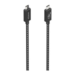 Aisens USB4 Gen3x2 Alumínio 40Gbps 8K@60Hz 5A 48V 240W E-Mark - Tipo USB-C/M-USB-C/M - 1,5 m - Cor preta - Aisens 294307