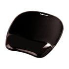 Almofada de pulso em gel Crystal da Fellowes - Resistente a manchas - 20x23cm - Preto - Fellowes 9112101