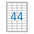 Pacote Apli com 4.400 Etiquetas Retangulares 48,5 x 25,4 mm - 100 Folhas com 44 Etiquetas - Adesivo Removível - Bordas Retas - Branco - APLI AP03054