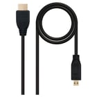 Nanocable Micro HDMI v1.4 Macho para HDMI v1.4 Macho Cabo 1.80m - Alta Velocidade - Cor Preta - Nanocable 10.15.3502