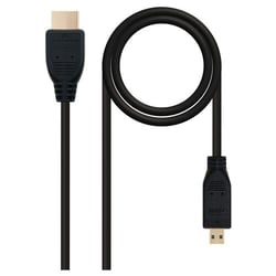 Nanocable Micro HDMI v1.4 Macho para HDMI v1.4 Macho Cabo 1.80m - Alta Velocidade - Cor Preta - Nanocable 10.15.3502