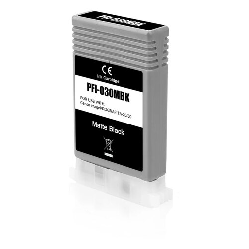Canon PFI030 Tinteiro Pigmentado Preto Mate Genérico - Substitui 3488C001 - CI-PFI030MBK(PG)
