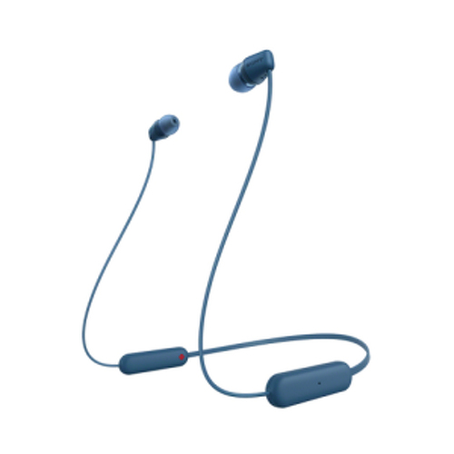 WIC-100L - Auriculares In Ear Bluetooth. O cabo assenta confortavelmente à volta do pescoço. Até 25h de autonomia. Classificação IPX44 e compatível com a app Sony. Headphones Connect. Cor : Azul - Sony WIC-100L