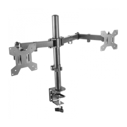 Mars Gaming MARM2 Soporte Monitor Dual - Brazos Articulados - Gestion de Cableado - Ajuste de Altura - Estructura Robusta - Rotacion 360º - Color Negro - Mars Gaming 294697