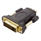 Equipar HDMI fêmea para adaptador macho DVI - Conectores dourados - Parafusos serrilhados - Suporta resolução de até 1920 x 1200 - Equip EQ118908