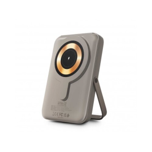 Urban Factory Magnee Power Universal Powerbank 10000mAh - Entrada USB-C - USB-C, USB-A e Saída Wireless - Cor Marrom - Urban Factory MWP14UF