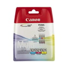 Canon CLI-521 C/M/Y tinteiro 3 unidade(s) Original Ciano, Magenta, Amarelo - Canon CLI521CMY