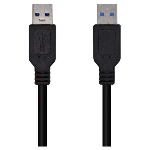 Cabo USB 3.0 Aisens - Tipo A/M-A/M - 1,0 M - Cor Preto - Aisens A105-0446