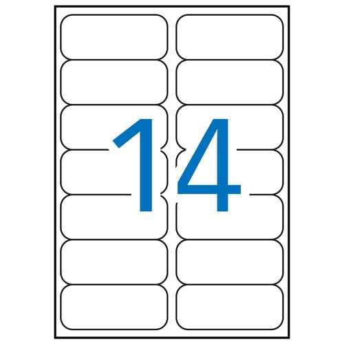 Etiquetas brancas à prova de intempéries Apli 99,1 x 38,1 mm 20 folhas - APLI 206151