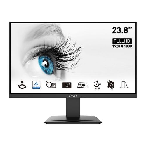 Monitor MSI PRO MP2412 23,8\" FHD100Hz 1ms(MRPT) Freesync 300nits EyesErgo,Eye-Q,HDMI,DP - MSI 9S6-3BA9CH-044