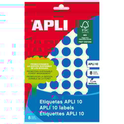 Etiquetas Apli 10 Azul Ø 13mm 8 Folhas - APLI 207971