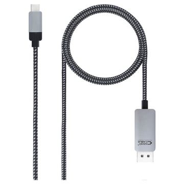 Nanocable USB-C macho para cabo conversor macho DisplayPort 1,80 m - preto/prata - Nanocable 10.15.5002